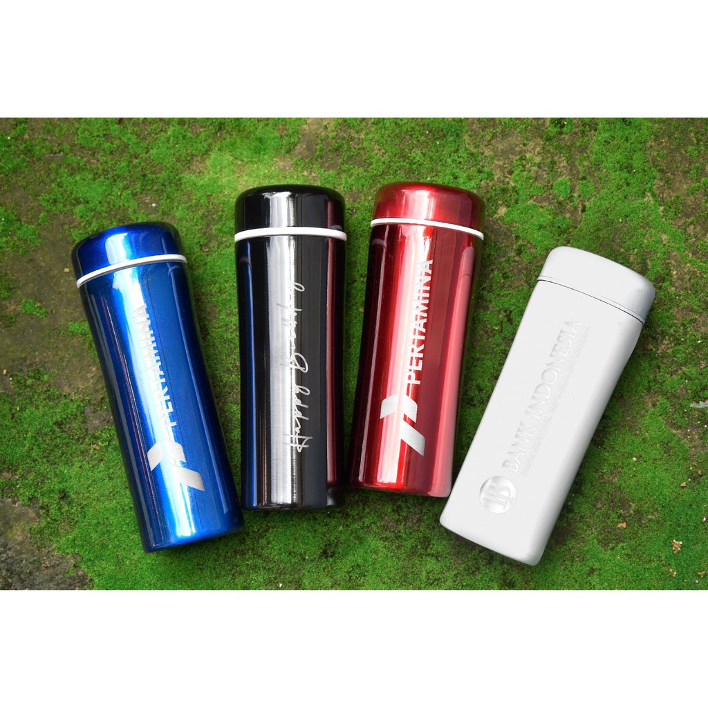 Promo Tumbler Sakura Slim Carvingd - Custom Thermos Bottle Name Logo