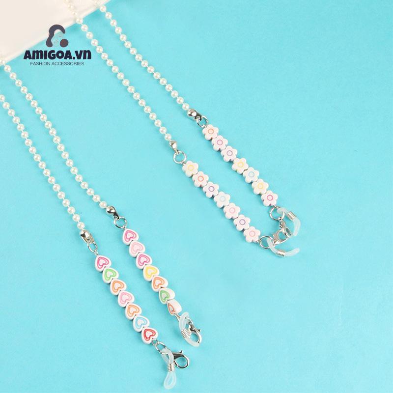 ✨✨Eyeglasses / mask strap made of transparent acrylic decorative cute smile face