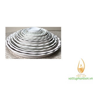 Đĩa lót chậu tròn khía Phi 11cm - #047D#