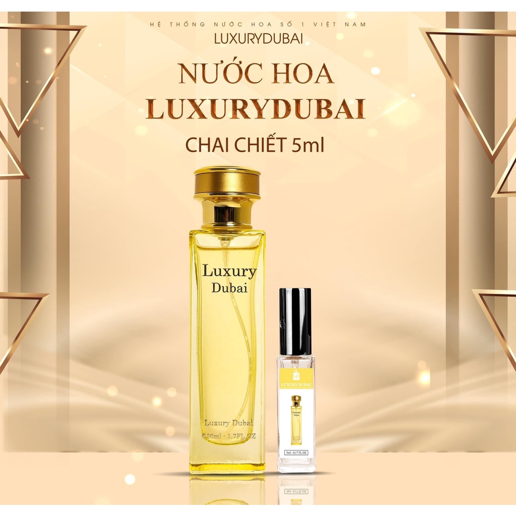 Chính hãng nước hoa Luxury dubai size mini 5ml lưu hương 8-10tiếng