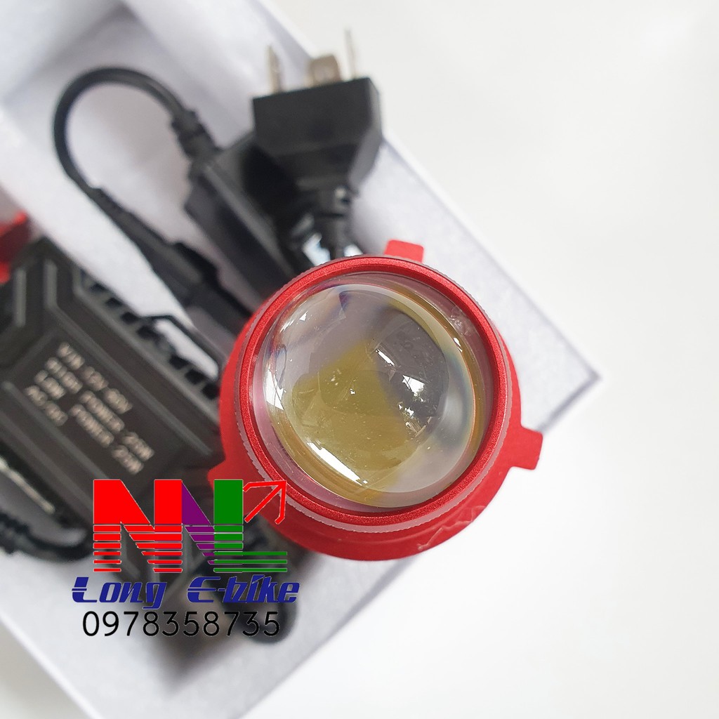 đèn pha led bi cầu 2 màu 25w