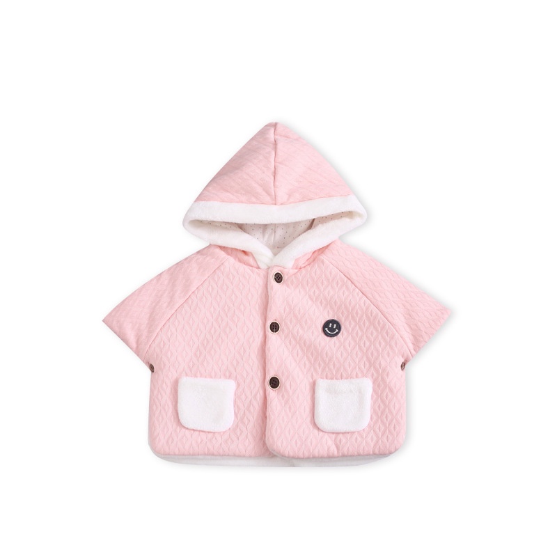 Áo khoác nỉ bông lót lông dày ấm tay ngắn cho bé dễ vận động