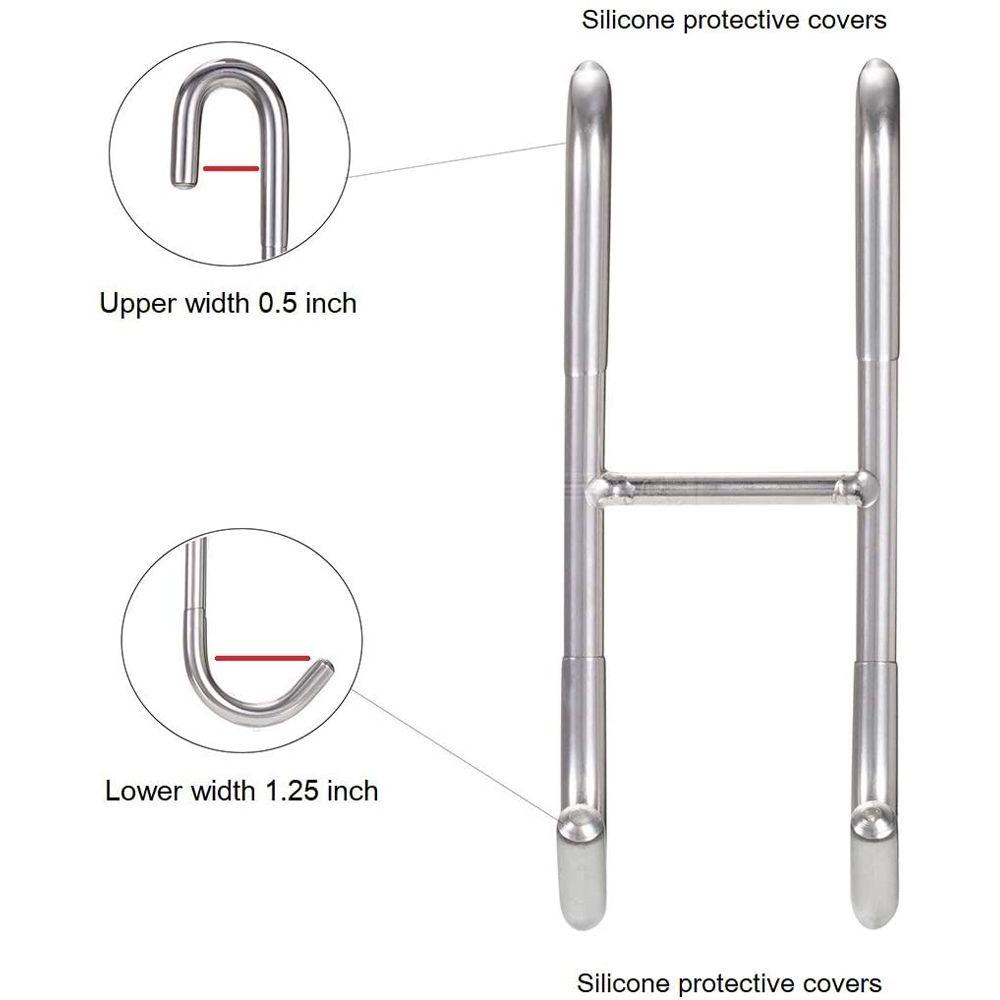 Móc Treo Khăn Gắn Cửa Kính Hình Chữ S Tiện Dụng