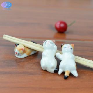 Đế gác đũa sứ hình mèo dễ thương