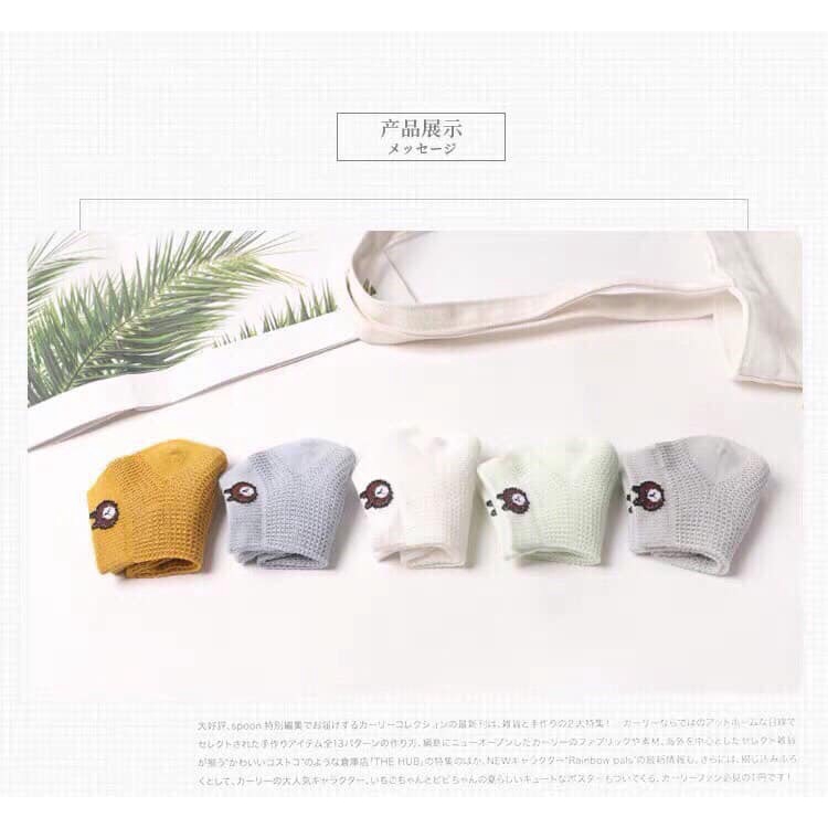 set 5 tất trẻ em siêu cute kèm túi zip