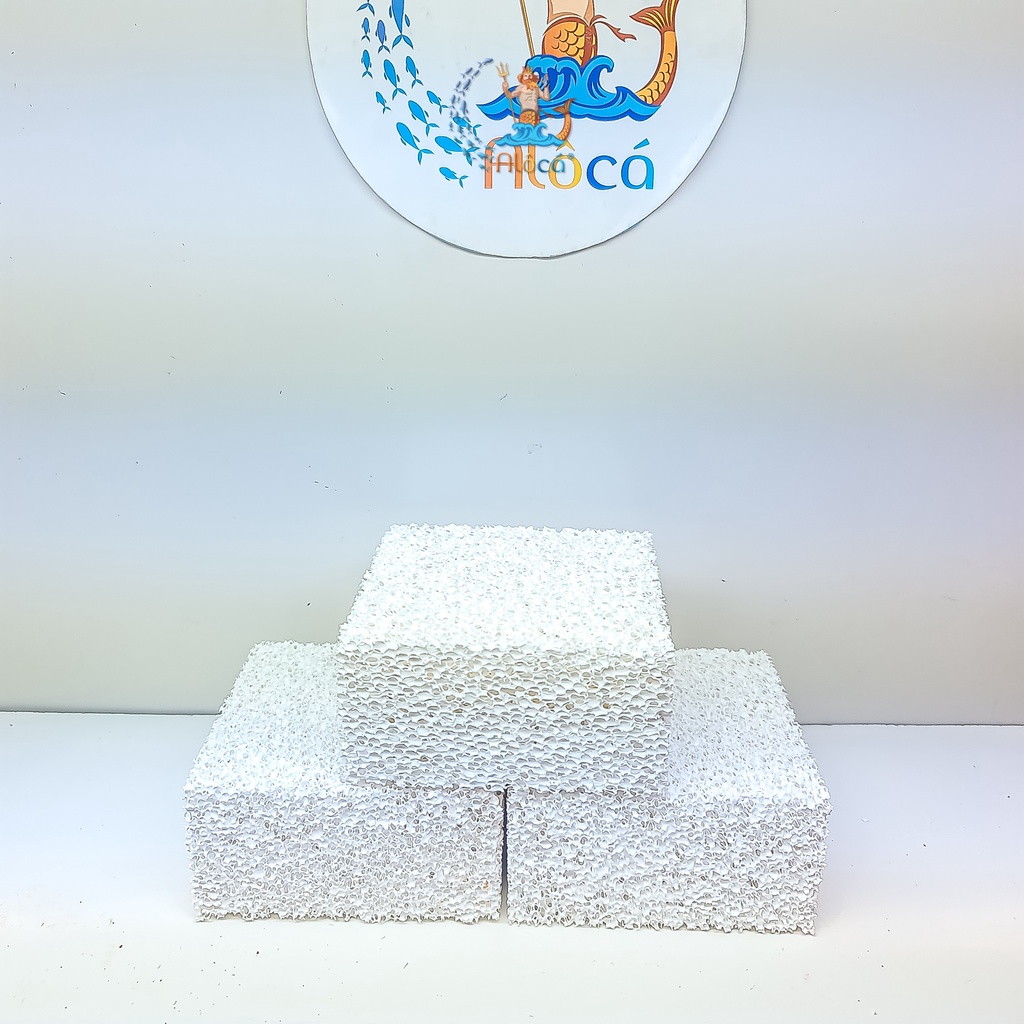 Sứ tàu hũ Ceramic thùng 48 viên chính hãng loại 1 cỡ 10x10x5cm lọc nước, loại bỏ amoniac, nitrat bể cá cảnh