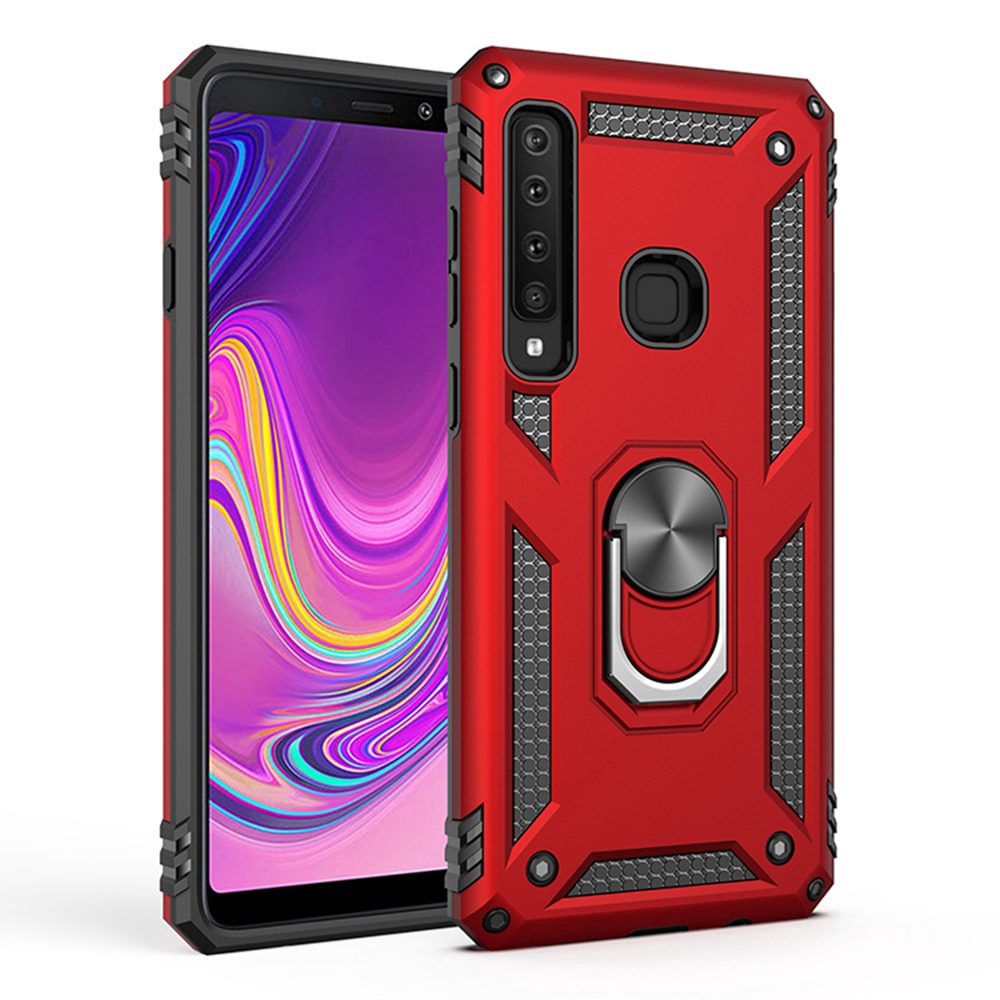 Ốp điện thoại PC cứng kèm vòng khuyên đỡ chống sốc thích hợp cho SAMSUNG GALAXY A9 2018 SM-A920F
