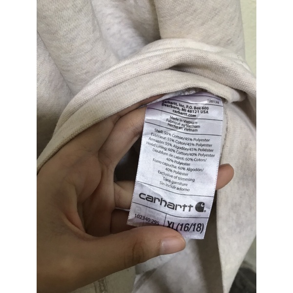 Áo hoodie zip hiệu Car.hartt 2hand