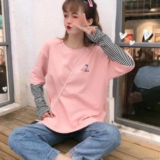 Áo Thun Tay Dài Phối Sọc