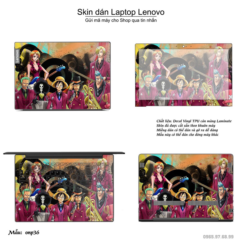 Skin dán Laptop Lenovo in hình One Piece _nhiều mẫu 23 (inbox mã máy cho Shop)