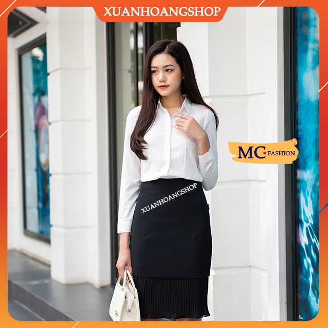 Áo Sơ Mi Trắng Nữ Kiểu Công Sở Đẹp Mc Fashion, Dài Tay, Size Đủ, Chất Liệu Vải Co Giãn, Mát, A0074, A636 | BigBuy360 - bigbuy360.vn