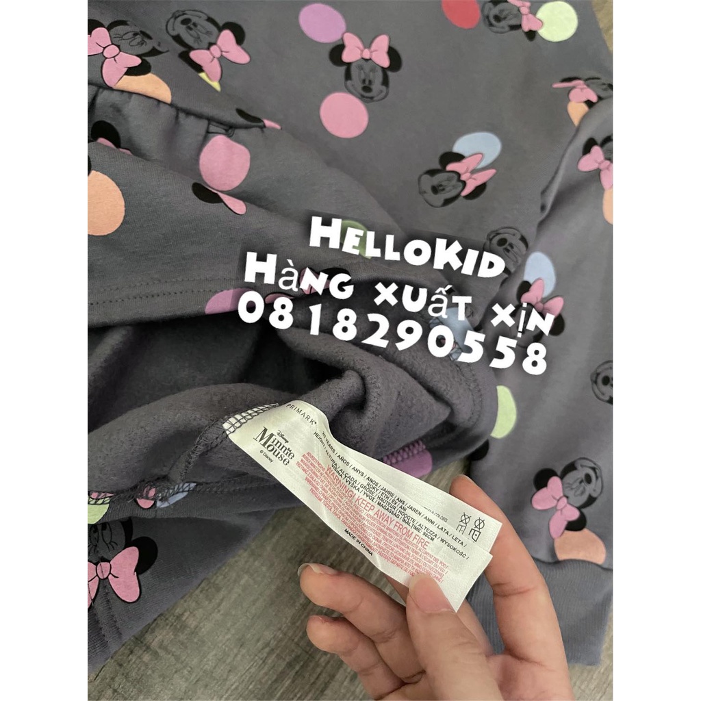 V263 - Váy nỉ nhiều hình mickey bé gái