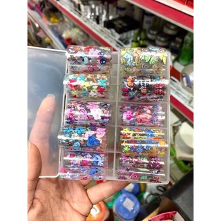 Set foil hình bướm và hoa 10 cuộn trang trí móng