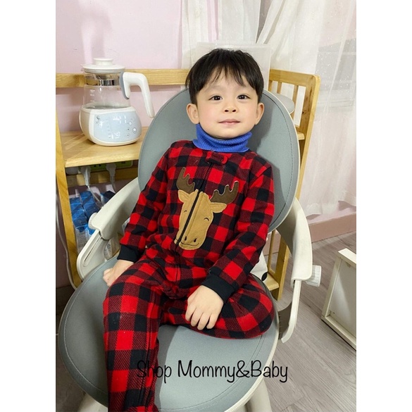 [Sleepsuit] Body liền chất liệu nỉ bông cho bé trai bé gái từ sơ sinh đến 24 tháng