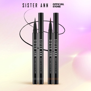 SISTERANN Perfect Edge Brush Pen Liner 2 colors(01_Black, 02_Brown), 0.4g