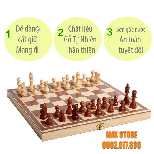 Đồ Chơi Trí Tuệ - Bộ Cờ Vua Hộp Gỗ