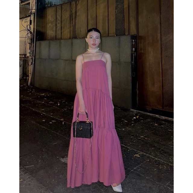 Váy Maxi Thô 2 Dây Nhún Ly Eclipse Clothing Dáng Suông Rộng Thiết Kế - Đi Chơi Đi Biển Du Lịch Hai Dây