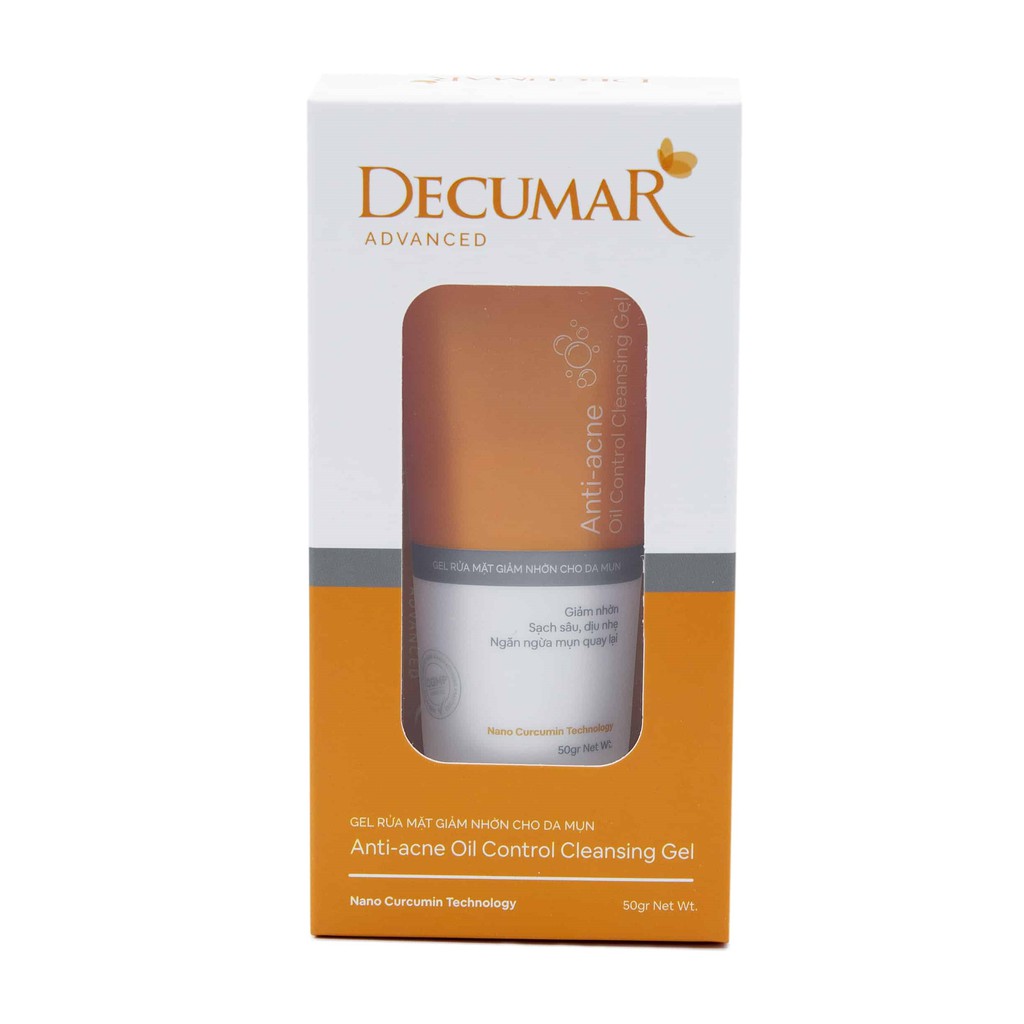 Gel Rửa Mặt Giảm Nhờn DECUMAR ADVANCED [Tuýp 50g-100g] [Decumar clean, decuma, dercuma, dercumar, decurma]