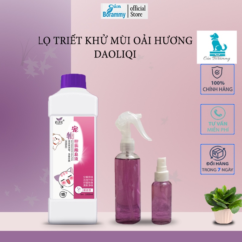 Xịt khử mùi hôi cho thú cưng DAOLIQI - Lọ chiết khử mùi 60ML,200MLcho chó mèo hương oải hương dễ chịu tiện lợi mang theo