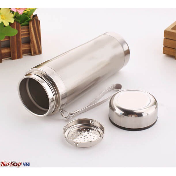 Bình Giữ Nhiệt Inox 400ml Có Lưới Lọc