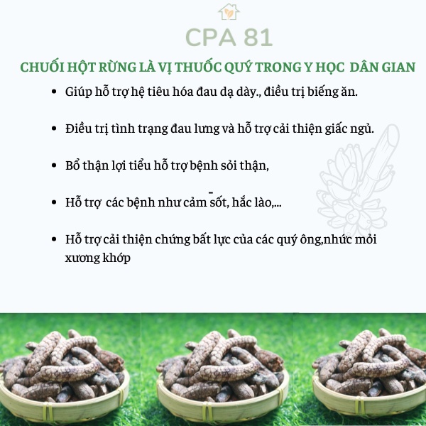 Chuối hột rừng chuối hạt sấy khô đặc sản loại 1 Tây Nguyên