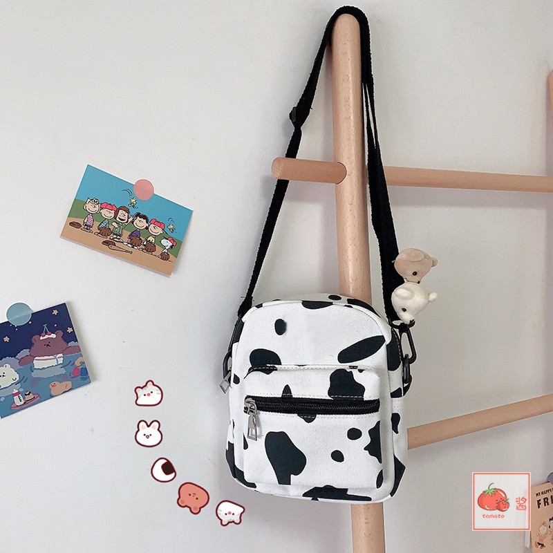 [RẺ VÔ ĐỊCH] Túi tote minibag đeo chéo bò sữa unisex Hàn Quốc