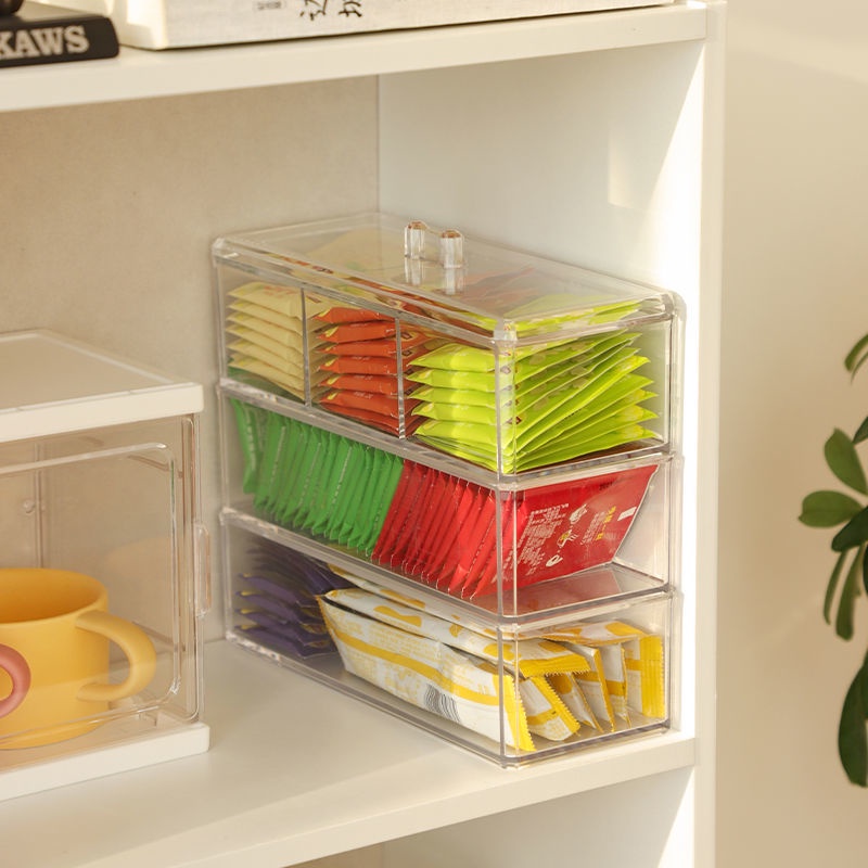 Hộp Đựng Trà/Cà Phê Bằng Acrylic Có Nắp Đậy Tiện Dụng