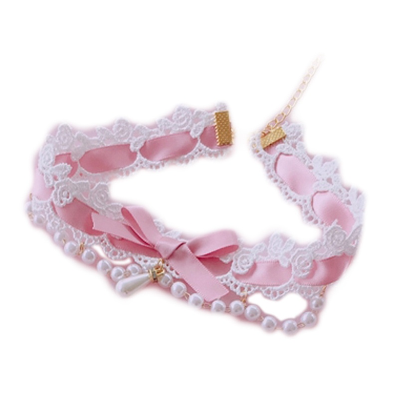 Vòng Cổ Choker Đính Nơ Phong Cách Lolita Dễ Thương Dành Cho Nữ