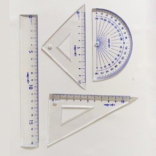  [sỉ ib] Bộ thước eke 4 món tân hải