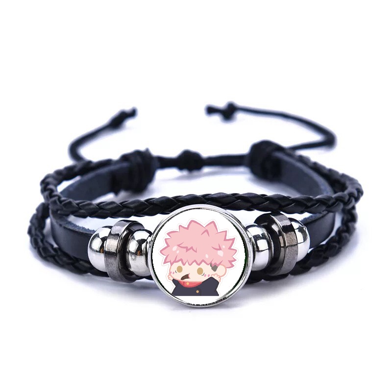 Vòng tay da lộn in hình nhân vật JUJUTSU KAISEN ver TẬP THỂ DỤC anime chibi tiện lợi xinh xắn thời trang