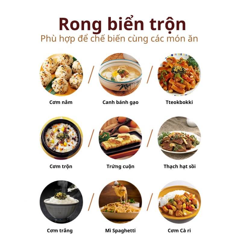 Rong biển vụn trộn cơm cho bé vị Rau Củ 50gr trộn mì trộn cháo ăn liền nhập khẩu chính hãng Hàn Quốc