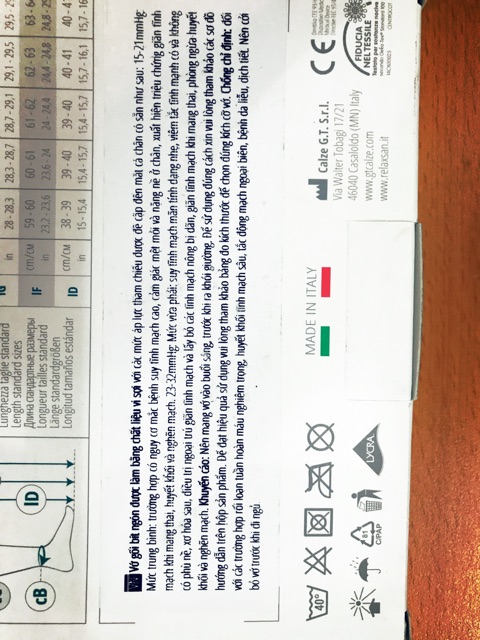 Tất tĩnh mạch đùi Relaxsan Italy