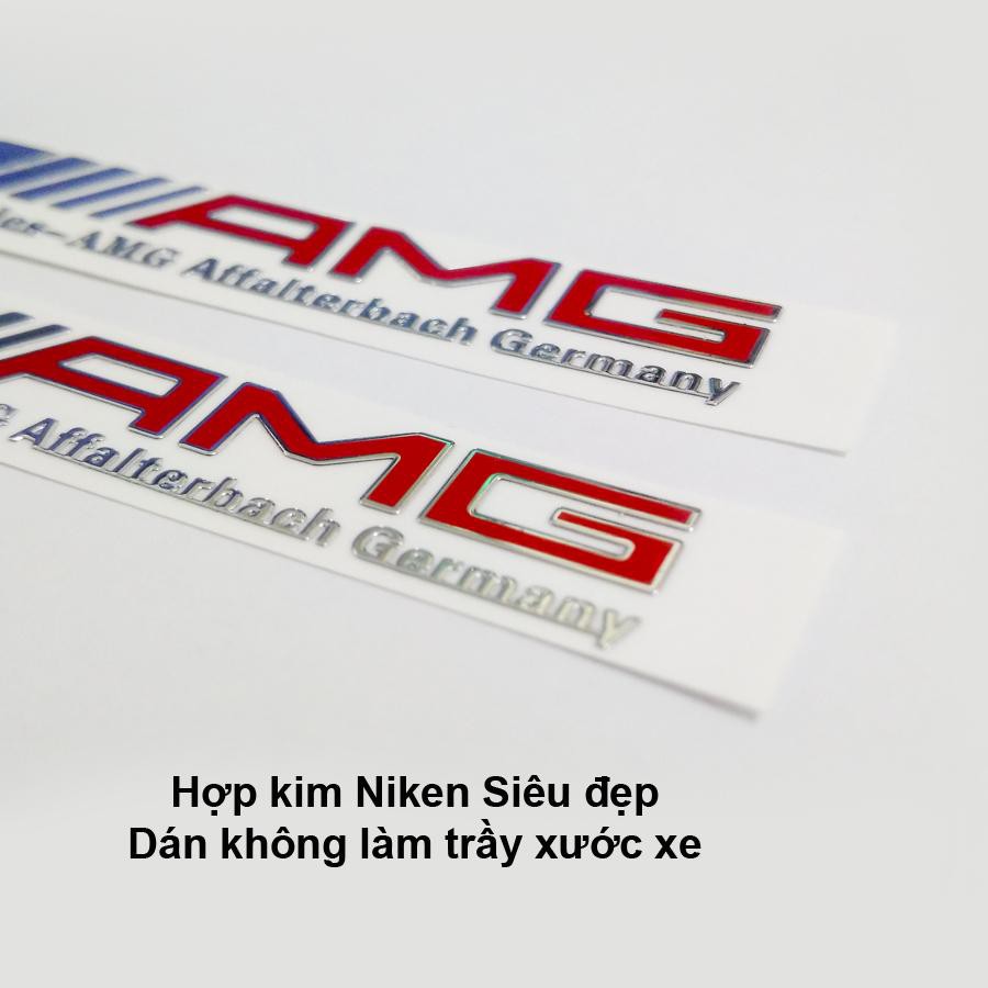 Bộ 2 Tem Dán Xe AMG Hợp Kim Niken Siêu Đẹp S22