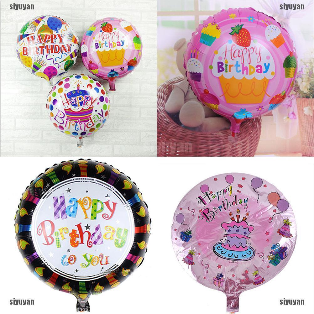 Set 2 Bong Bóng Hơi Chữ Happy Birthday Dùng Để Trang Trí Tiệc Sinh Nhật