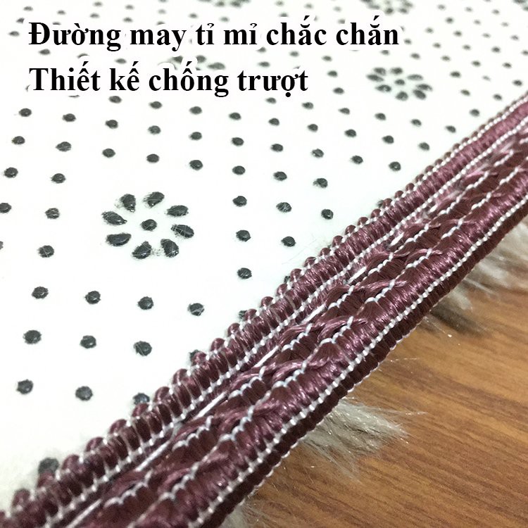 Thảm lau chân - Thảm chùi chân lông loang đế chống trượt hàng đẹp loại 1q (MÀU NGẪU NHIÊN)