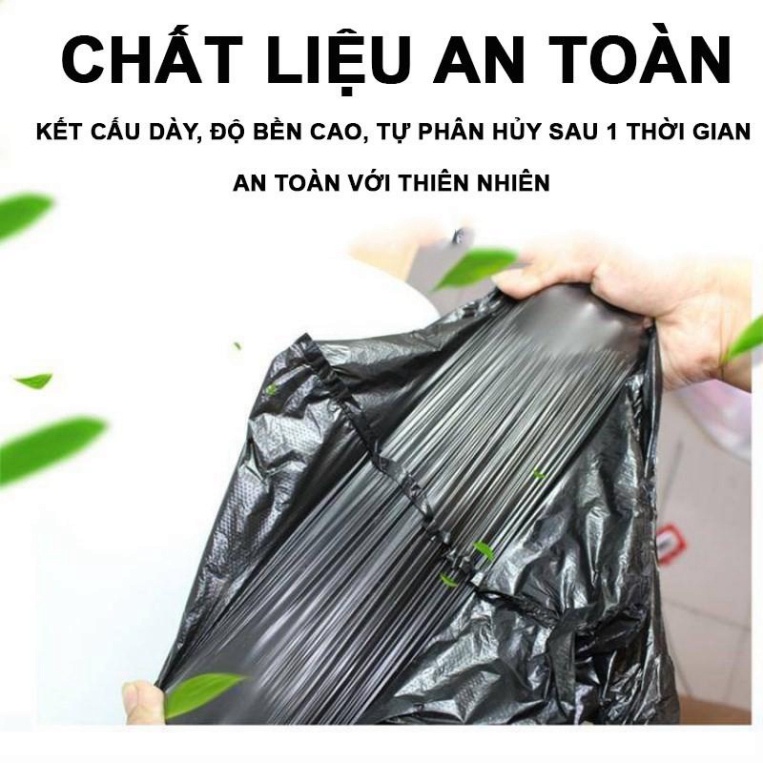 Túi bóng nilon đen đựng rác gia đình, công nghiệp tự phân hủy AL [Nhiều size] - Túi đựng rác nilon màu đen