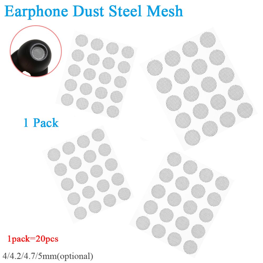 SHOUKEY 20 Pcs/Set Earphones Dust Network Shell Steel Dustproof Mesh 4mm 4.2mm 4.7mm 5mm