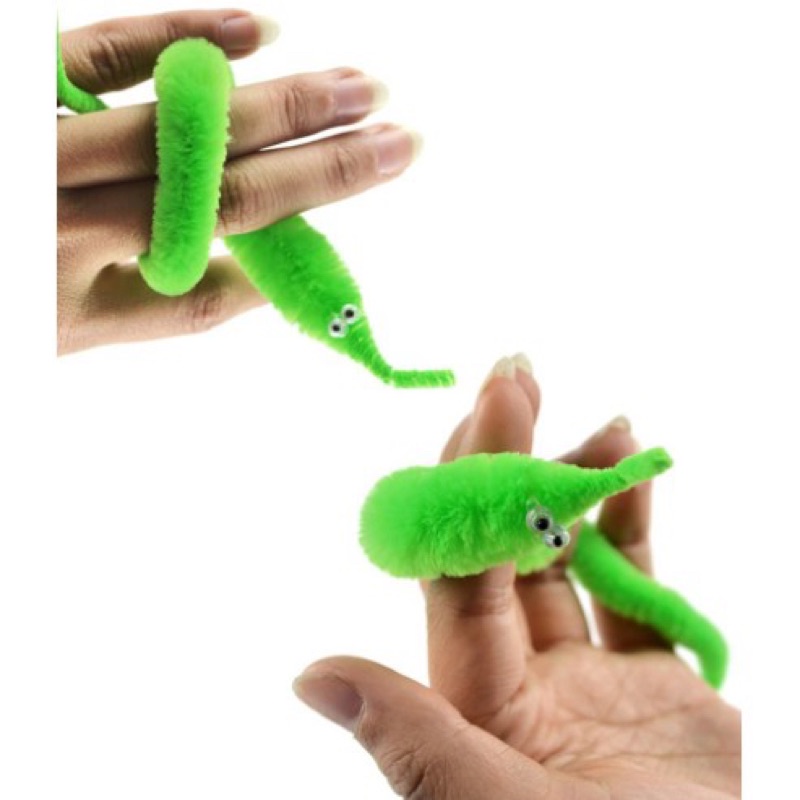 Mô hình con sâu giả nhiều lông lông vui nhộn dễ thương đồ chơi cho bé, đò chơi cho thú cưng