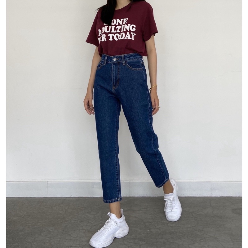 Quần Jeans Bò Nữ Trơn CELLO Hàng Xuất Xịn Cao Cấp Lưng Cao Chất Siêu Đẹp Rất Nặng Tay Màu Xanh Đậm