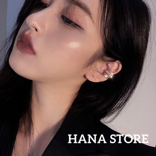 Bông tai gắn vành tai, dáng tròn đính đá sang chảnh