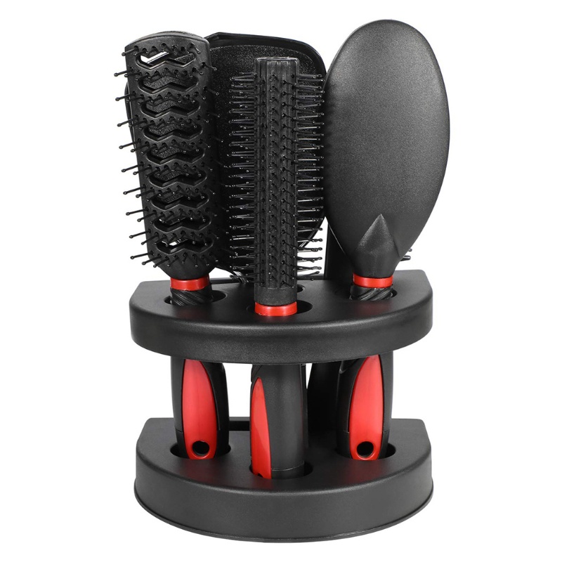 Set 5 Lược Chải Tóc Tạo Kiểu Có Giá Đỡ Gương Dành Cho Nam Nữ YOUYO