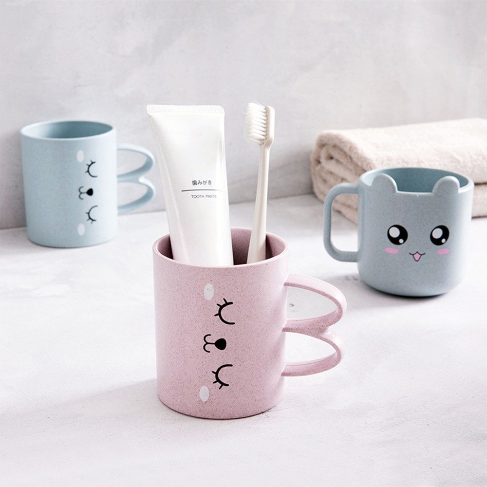 Cốc Uống Nước Lúa Mạch Mắt Nai Cho Bé - Ly Đánh Răng Cute
