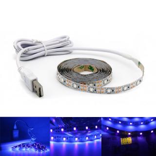 Dải đèn LED USB UV chạy bằng pin 395-405nm Tia cực tím Băng linh hoạt Đèn ruy băng 5V 2835 SMD TV USB Dải đèn 1M 2M 3M