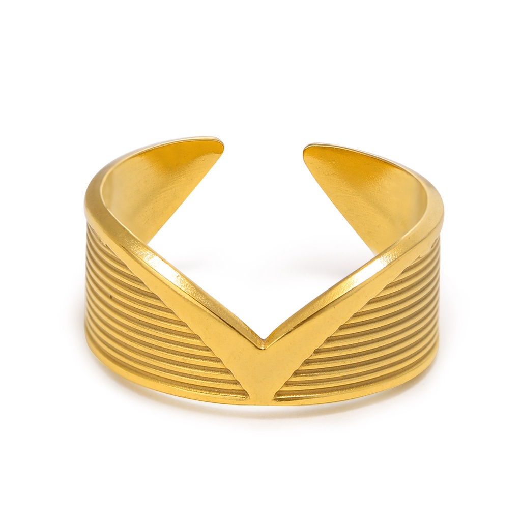 Vnox Nhẫn Hở Nhiều Kiểu Dáng Tùy Chỉnh Tông Vàng Trang Sức Tiệc Tùng Rock Dành Cho Nữ