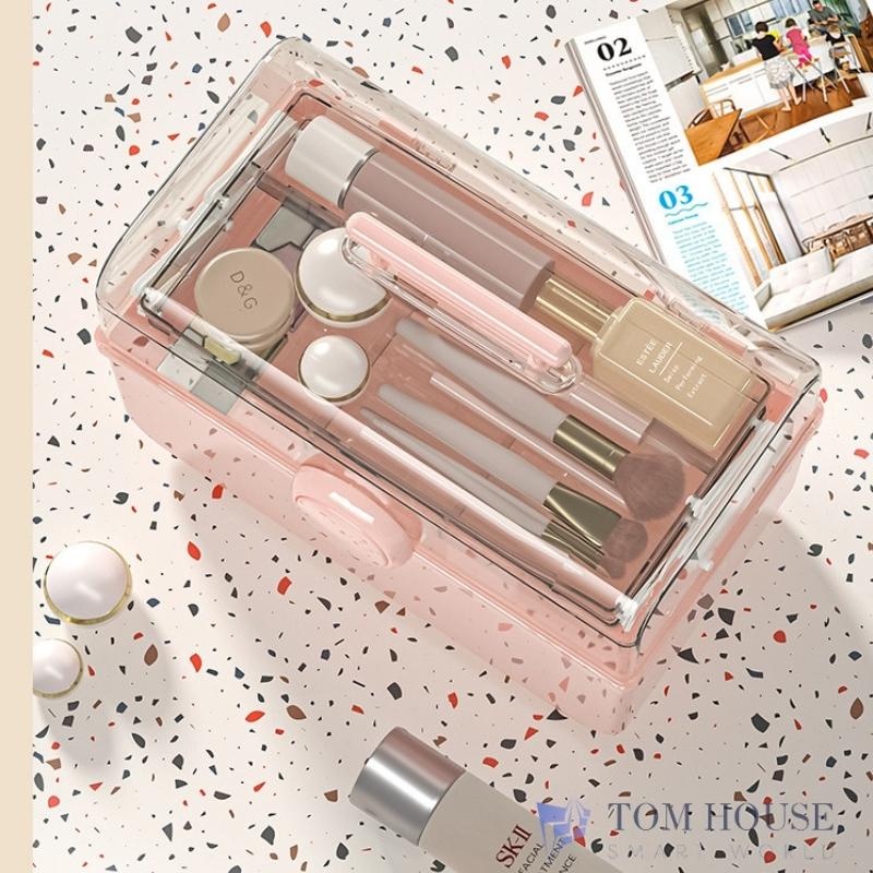 Hộp Đựng Thuốc Đồ Nail Và Trang Điểm 3 Tầng Phân Loại Đồ Cỡ Lớn Có Quai Xách Siêu Tiện Dụng