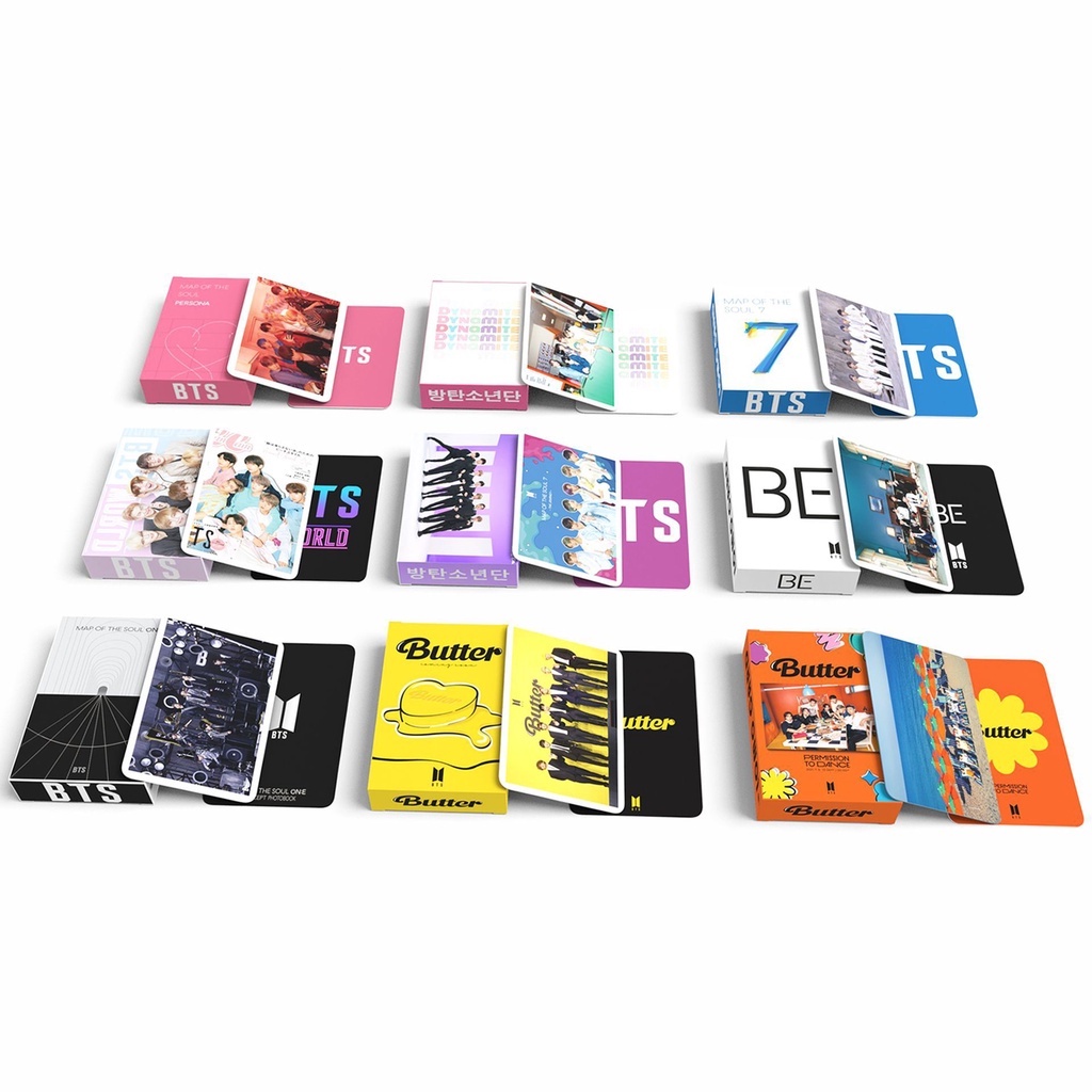 Bộ thẻ ảnh nhóm nhạc BtS BUTTER&MAP&Dynamite&BE&2022 SEASON BLack-PInk LISA ROSE JENNIE JISOO Lomo Card