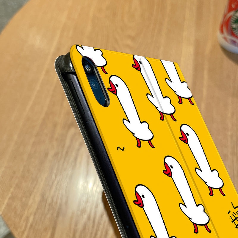 Bao Da Máy Tính Bảng In Hình Vịt Hoạt Hình Chống Rơi Vỡ Cho ipad2021 ipad9 new mini1 / 2 / 3 / 4 / 5 7.9 inch air4 / 3