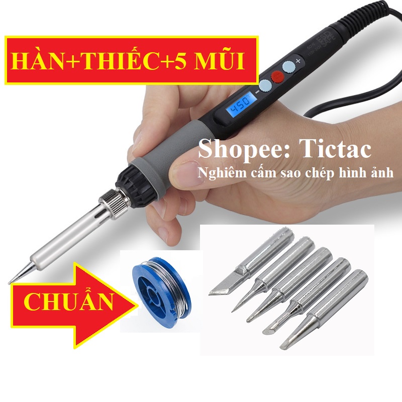 Mỏ hàn thiếc cao cấp (có LCD hiển thị và điều chỉnh nhiệt độ) cao cấp