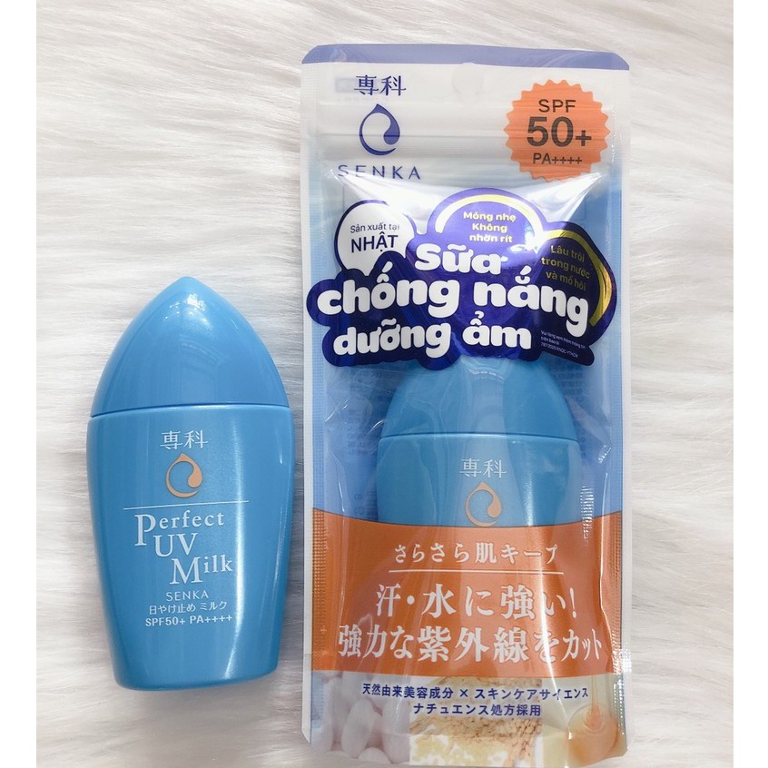 Kem chống nắng dạng sữa Senka Perfect UV Milk SPF 50+ PA++++ 40ml