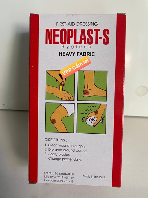 HỘP 100 BĂNG KEO CÁ NHÂN NEOPLAST-S